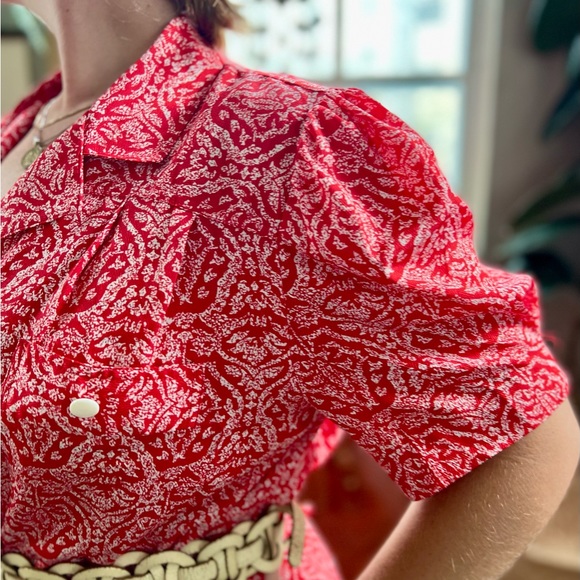 El Corte Inglés vintage red dress with white buttons - timeless! - Picture 10 of 14